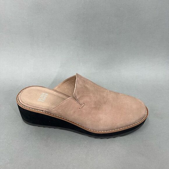 Eileen Fisher Loti Wedge Mule Clog Womens 8.5 Coastal Grandmother Minimalist - Picture 4 of 12